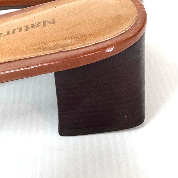 NATURALIZER Woven Leather Mules Size 10 Slides Minimal Preppy Classic Summer - Picture 6 of 11
